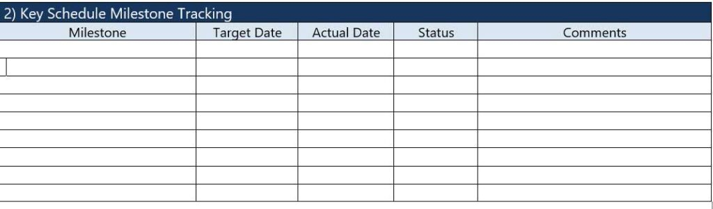 6 Project Status Report Template Excel Download XLS 