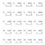 Free Printable 4 Digit By 1 Digit Multiplication Worksheets Printable