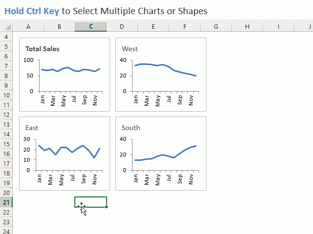 How To Copy And Align Charts And Shapes In Excel