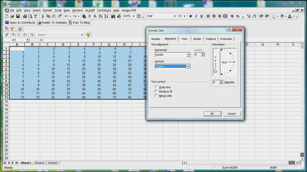 Make Multiplication Table Using Excel YouTube