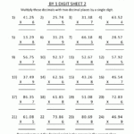 Multiplication Worksheets 4 Digit By 1 Digit Printable Multiplication