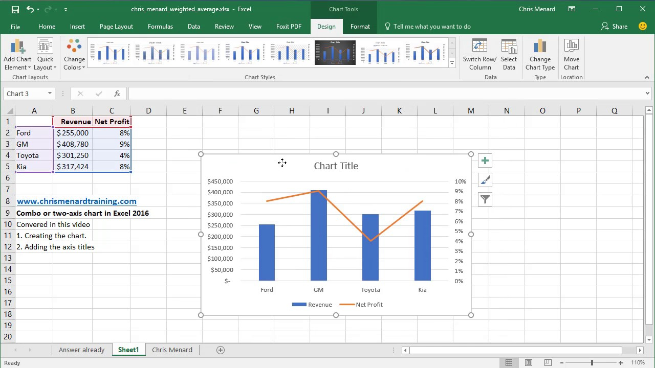 Multiple Chart Types In One Graph Excel 2016 2022 - Multiplication ...