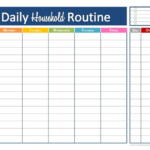 Daily Household Routine PNG 987 751 Pixels Daily Schedule Template