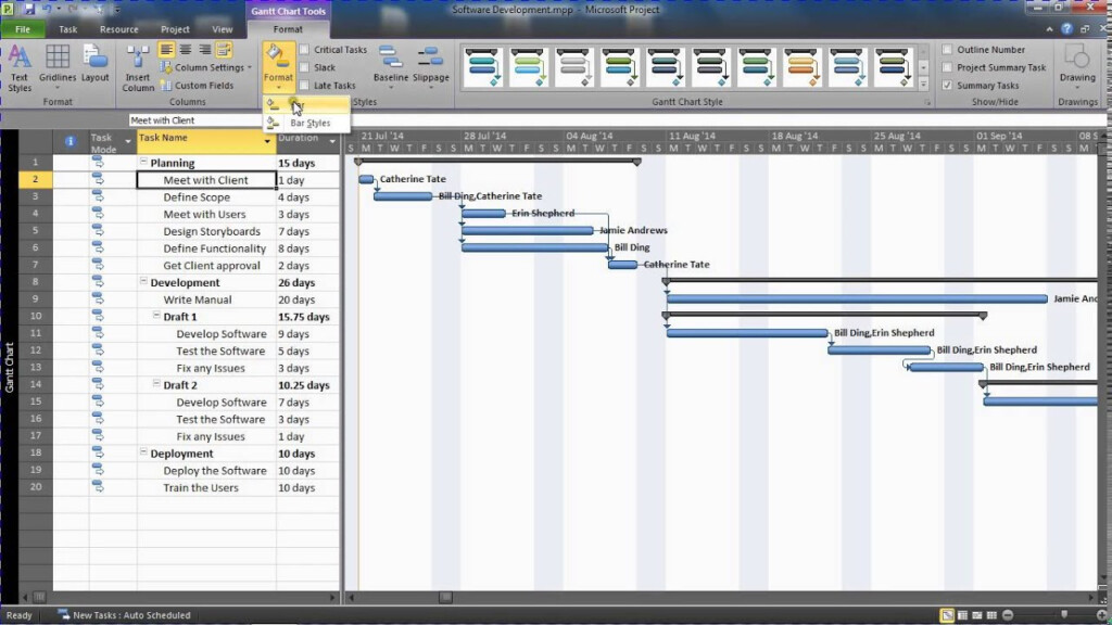 Display Task Name Next To Bars On Gantt Chart YouTube