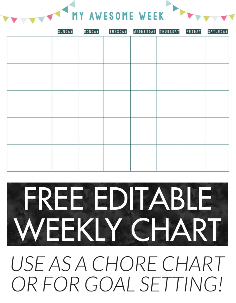 Editable Chore Charts For Multiple Children FREE Charts For Littles 