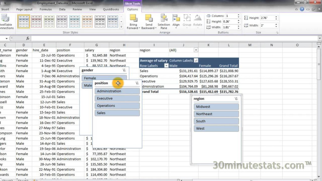 Excel 2010 Slicers In Pivot Tables YouTube