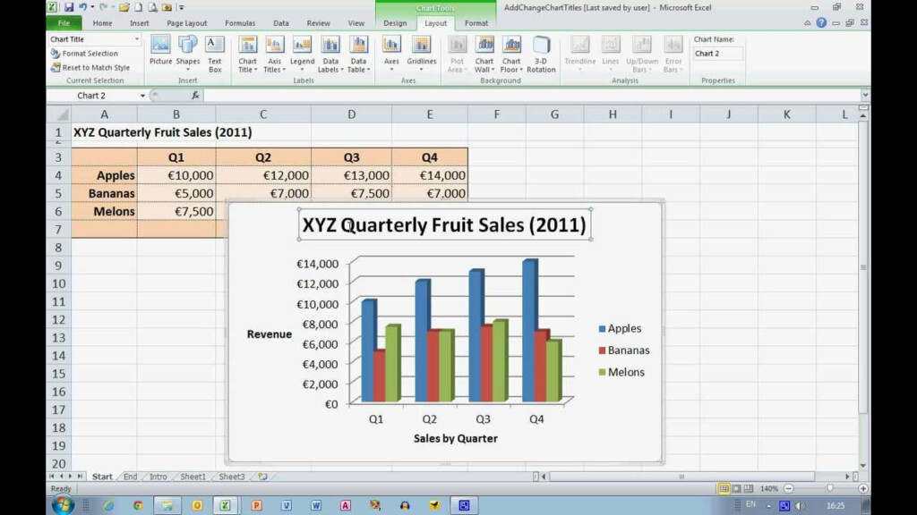 How To Add And Change Chart Titles In Excel 2010 YouTube