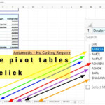 How To Generate Multiple Pivot Table Sheets From Single Pivot Table In