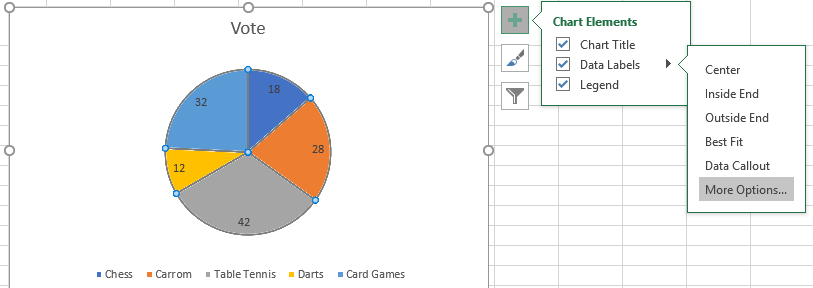 how to make a pie chart in excel with multiple columns