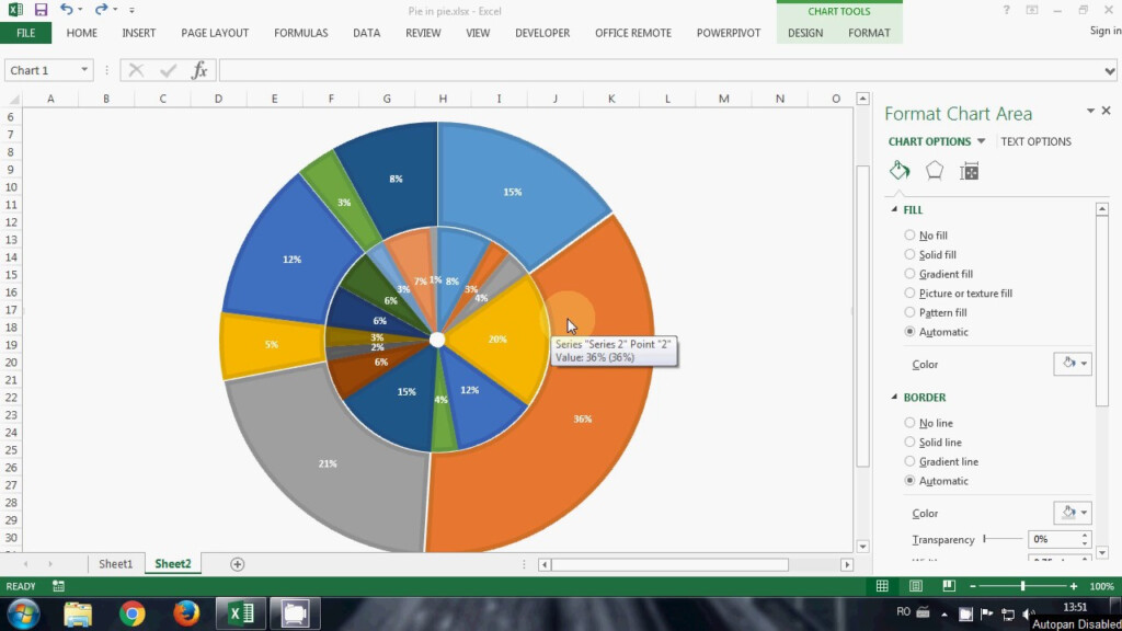 HowTo Multilevel Pie In Excel YouTube