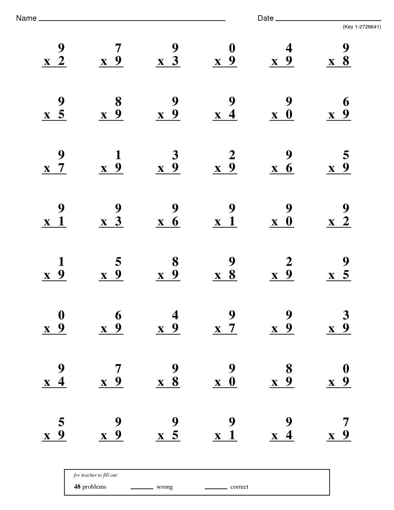 Minute Math Multiplication Worksheets Mad Minute Math Math Minutes