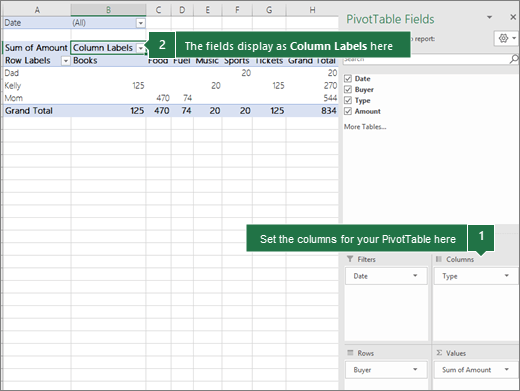 Use The Field List To Arrange Fields In A PivotTable Excel