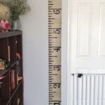 Vintage Inspired Tape Measure Hanging Height Chart Ruler Growth Chart