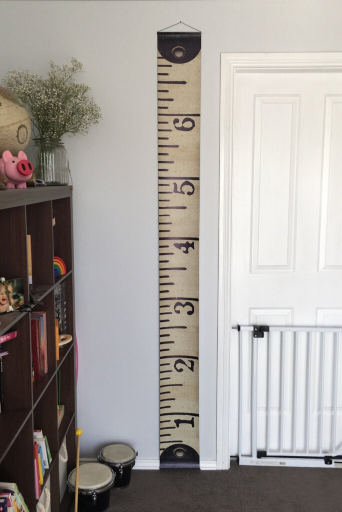 Vintage Inspired Tape Measure Hanging Height Chart Ruler Growth Chart 