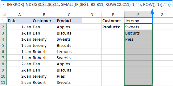 Vlookup Multiple Values Excel Formula Example
