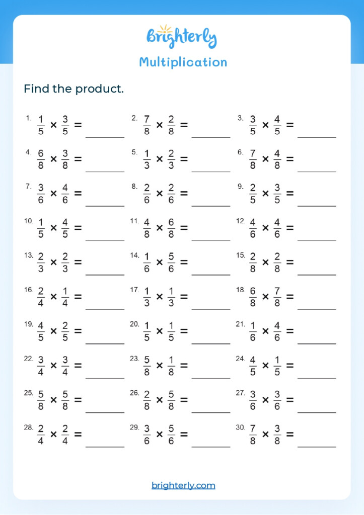 4th Grade Multiplication Worksheets Free Printable Multiplication 