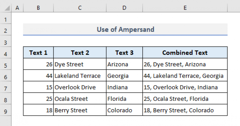 Combine Multiple Columns Into One Column In Excel ExcelDemy