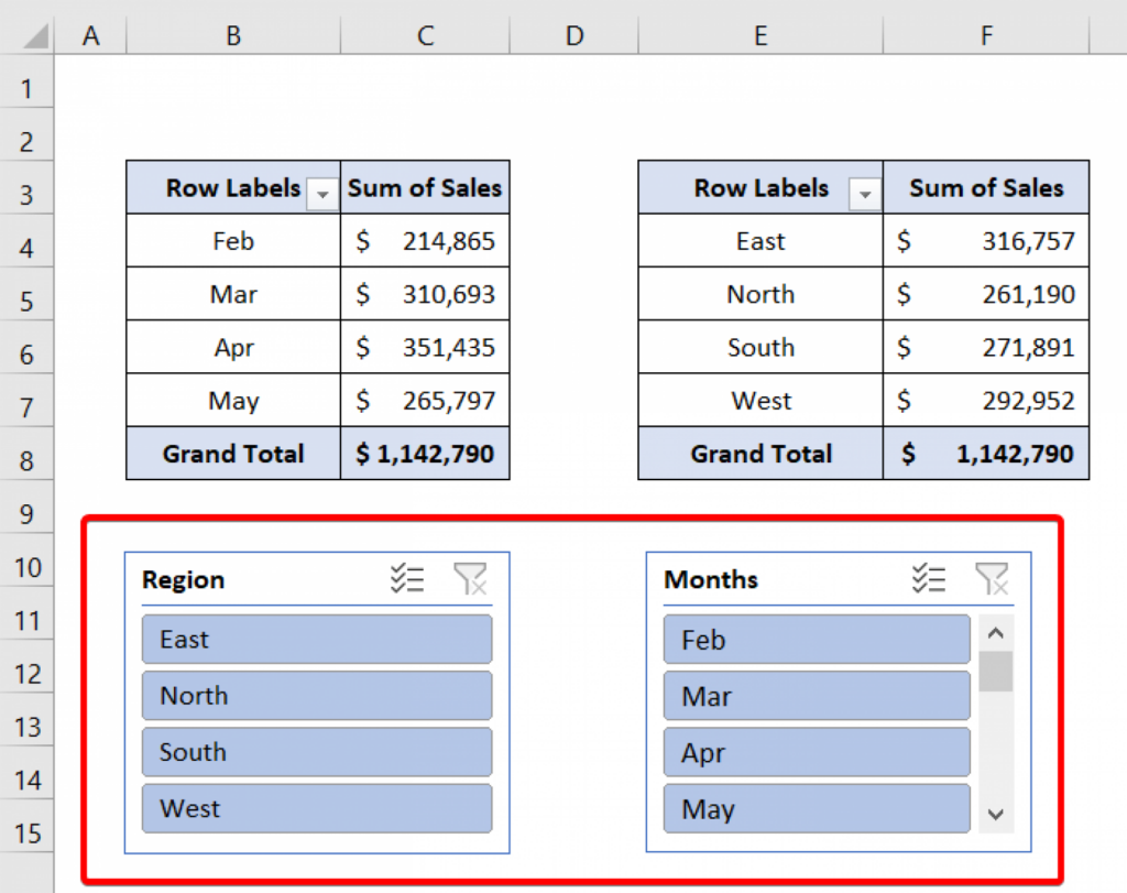 Excel Slicer For Multiple Pivot Tables Connection And Usage ExcelDemy