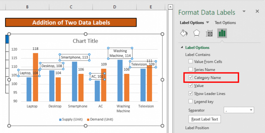 How To Add Two Data Labels In Excel Chart with Easy Steps ExcelDemy