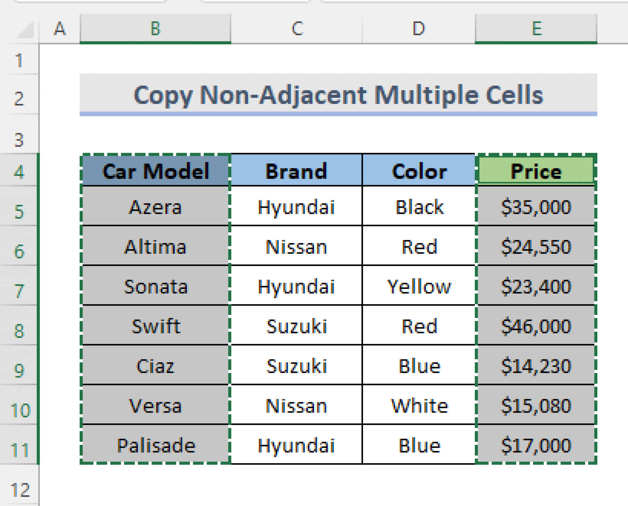 How To Copy Multiple Cells To Another Sheet In Excel 9 Methods