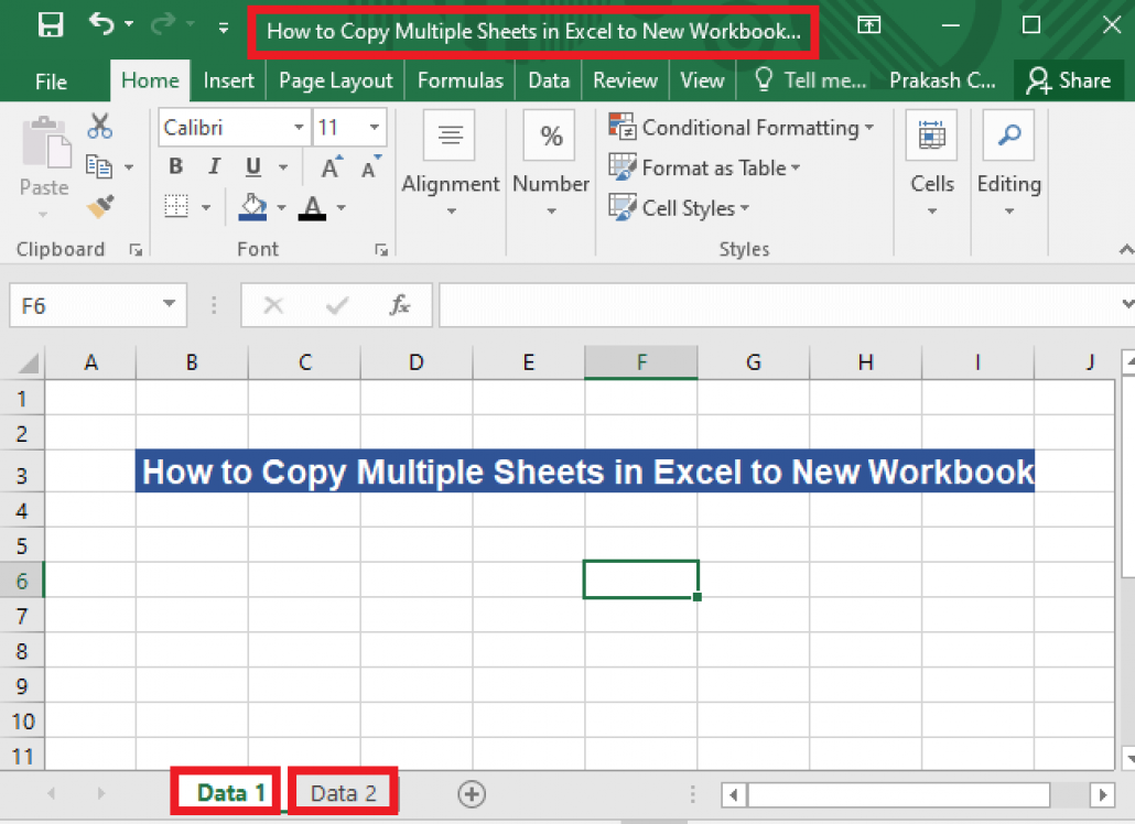 How To Copy Multiple Sheets In Excel To New Workbook 3 Methods