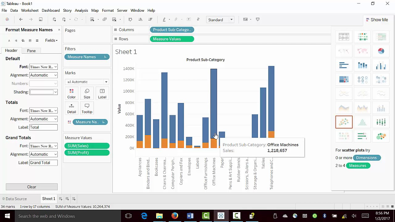 Tableau 100 Stacked Bar Chart With Multiple Measures