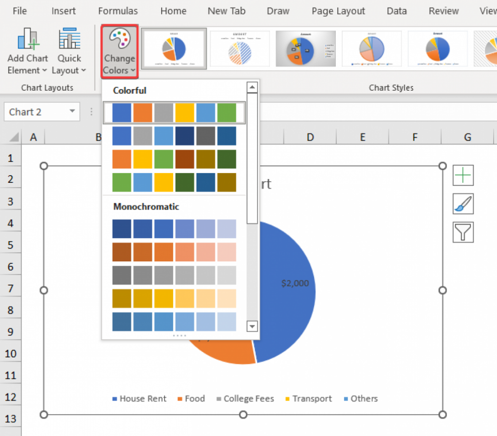 How To Make A Pie Chart With Multiple Data In Excel 2 Ways 