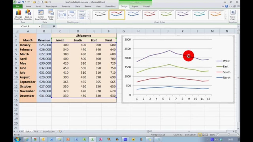 How To Plot Multiple Data Sets On The Same Chart In Excel 2010 YouTube