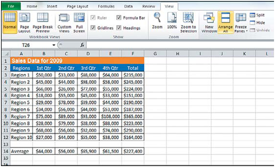 How To View Multiple Workbook In Microsoft Excel 2010