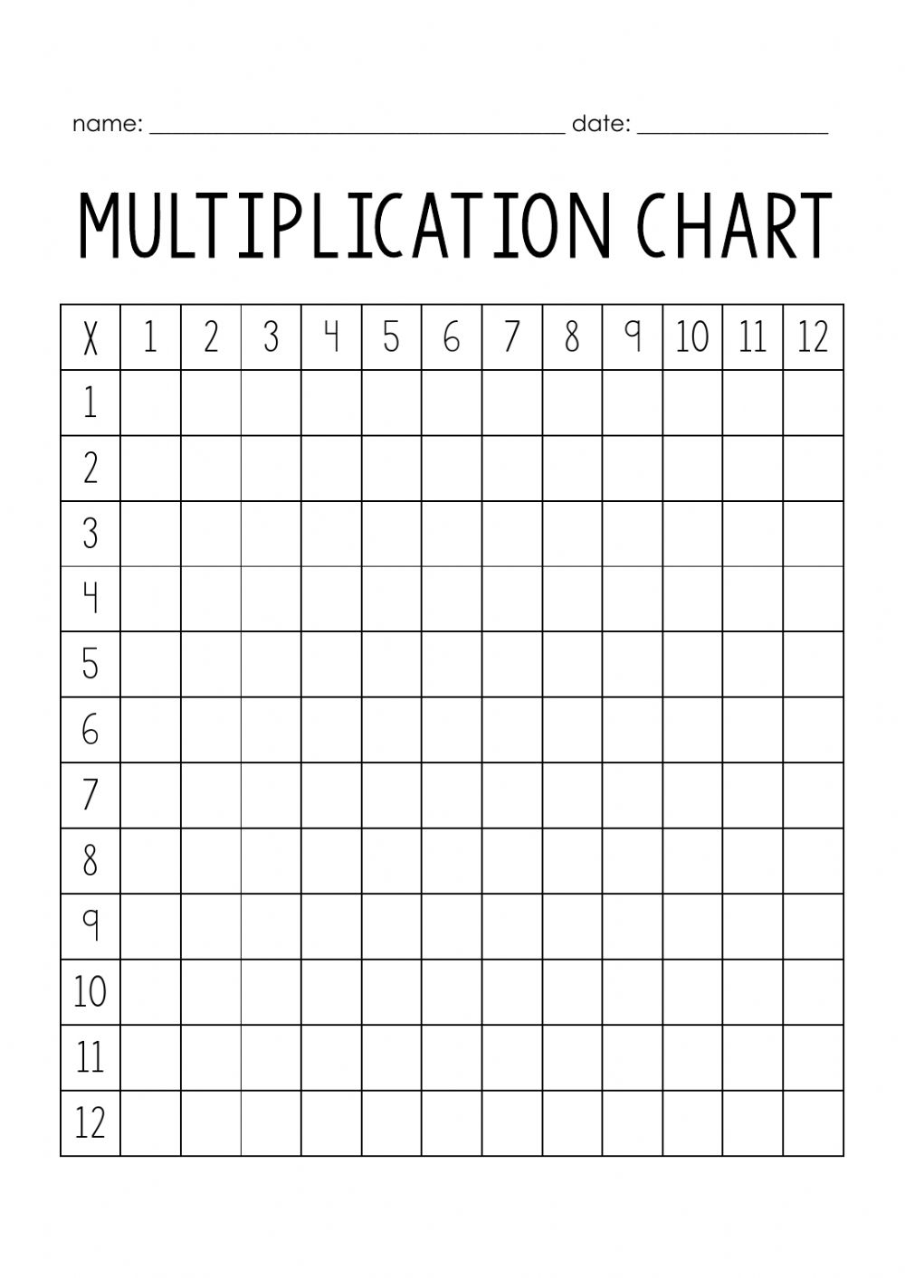 Multiplication Chart 1 12 Printable Worksheets 2023 Multiplication 